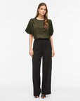 Viellette 2/4 Satin Puff Top - Noos