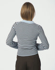 Fannya Ls Striped Knit Polo