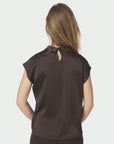 Fleur Drapy Satin Blouse