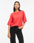 Viliga 2/4 O-Neck Knit Top - Noos