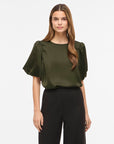 Viellette 2/4 Satin Puff Top - Noos