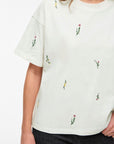 Vimonie Floral Emb S/s O-Neck/r