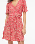 Vigrace V-Neck S/s Short Dress - Noos