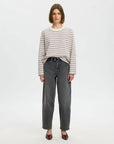 Slwessential Ls Striped Boxy Tee Noos