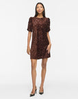 Vibelieve O-Neck Puff Short Dress/ka