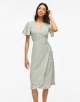 Vilovie S/s Wrap Midi Dress - Noos