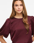 Viellette 2/4 Satin Puff Top - Noos