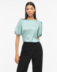 Viellette 2/4 Satin Puff Top - Noos