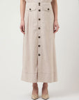 Yasusuma Hw Linen Blend Long Skirt