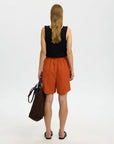 Slflinna Hw Linen String Shorts B