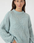 Yasbrida Ls Wool Blend Knit Pullover