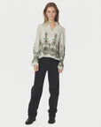 Amara Stripe Emb Blouse