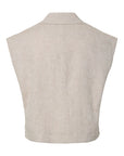 Yasusuma Short Linen Blend Waistcoat