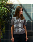 Gia Check Knit Blouse