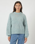Yasbrida Ls Wool Blend Knit Pullover