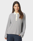 Lirenne Striped Polo Blouse