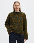 Slwlulu Brushed Argyle Knit O-Neck Noos