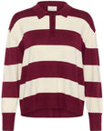 KALIZZA STRIPED POLO PULLOVER