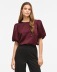 Viellette 2/4 Satin Puff Top - Noos