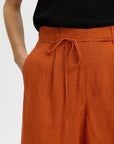 Slflinna Hw Linen String Shorts B