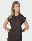 Fleur Drapy Satin Blouse
