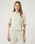 Yaslinura 2/4 Linen Blend Blazer