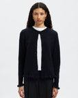 Slflulu Frill Ls Knit Cardigan