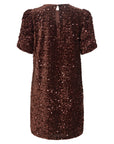 Vibelieve O-Neck Puff Short Dress/ka