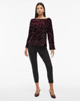 Vifaith Boat Neck L/s Sequin Top/2