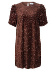 Vibelieve O-Neck Puff Short Dress/ka