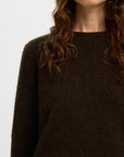 Slflulu Brushed Ls Knit O-Neck