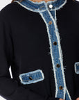 Zelma Knit Denim Cardigan