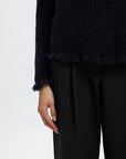 Slflulu Frill Ls Knit Cardigan