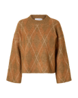 Slflulu Brushed Ls Argyle Knit O-Neck