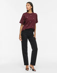 Vimonie Bow O-Neck S/s T-Shirt/rn