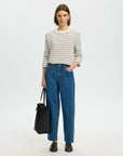 Slwessential Ls Striped Boxy Tee Noos