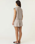 Yasusuma Short Linen Blend Waistcoat