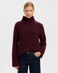 Slfgabriella Ls Knit High Neck Noos