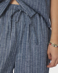 Heifa Emb Stripe Pants