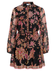 Vipraya O-Neck Ls Printed Short Dress/ln