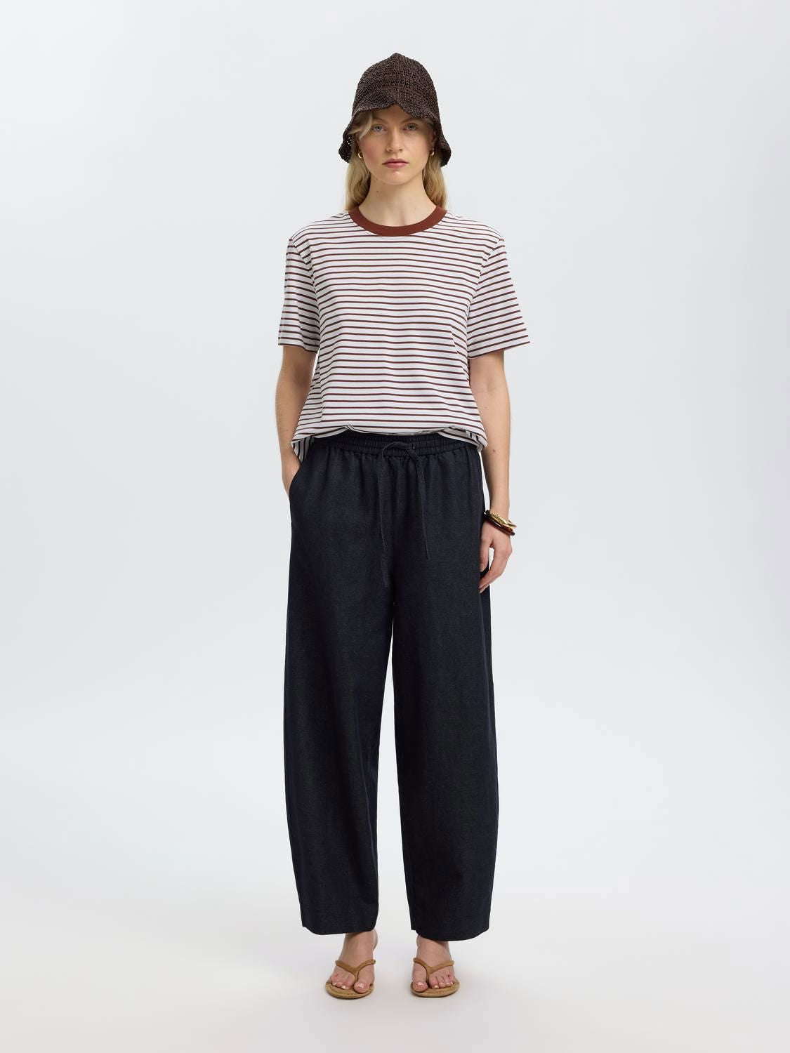 Slwessential Ss Striped Boxy Tee Noos