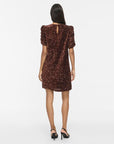 Vibelieve O-Neck Puff Short Dress/ka