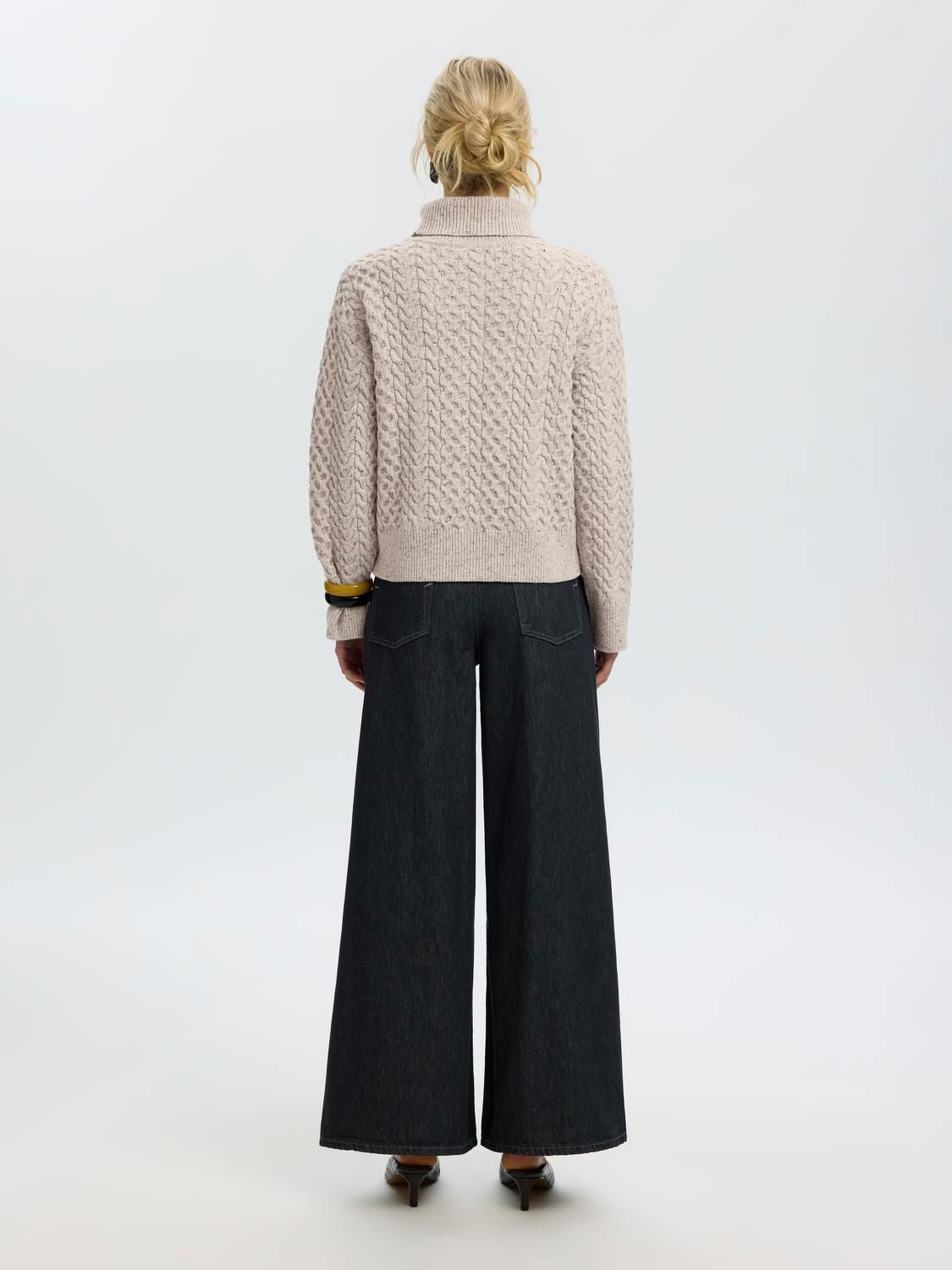 Slwland Ls Knit Cable Roll Neck