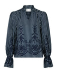 Amara Stripe Emb Blouse