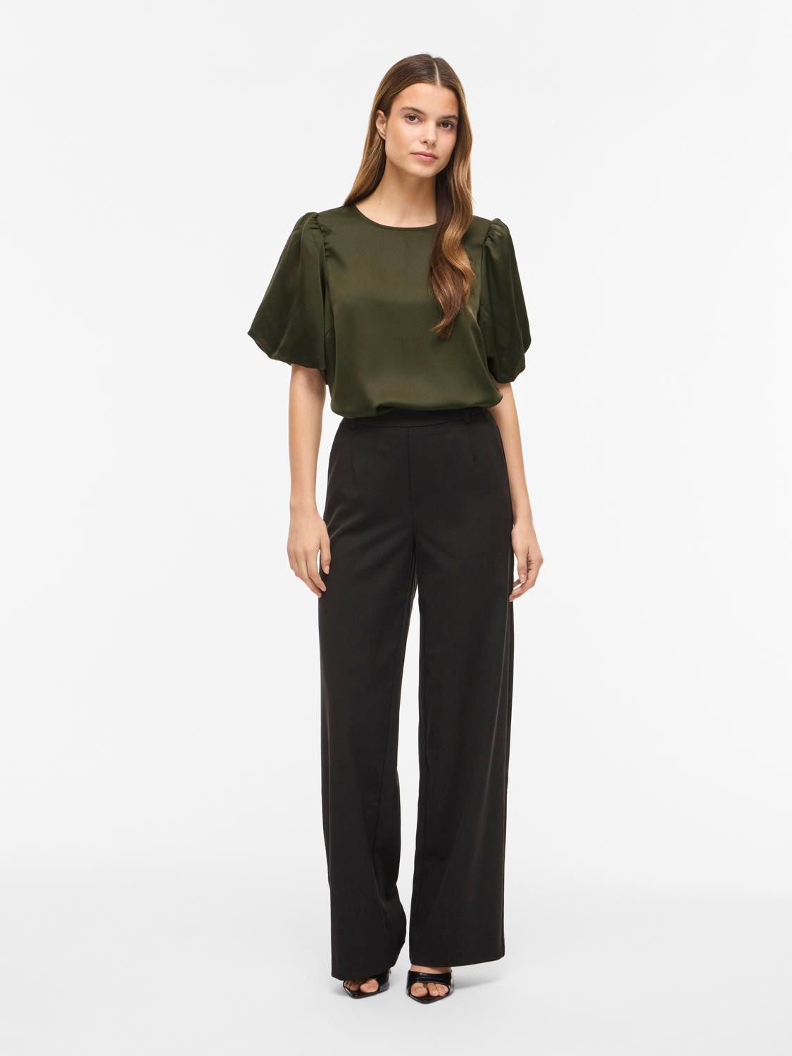 Viellette 2/4 Satin Puff Top - Noos