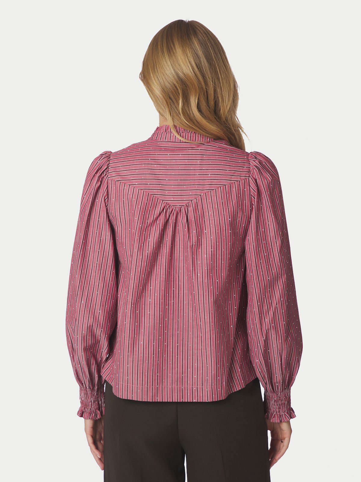 Astrida Soft Stripe Stone Blouse