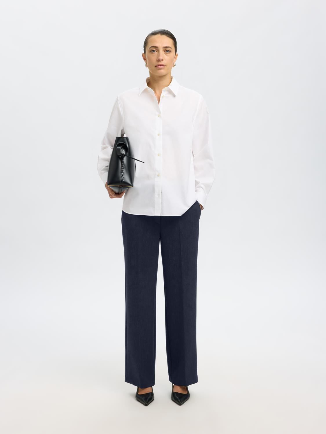 Slwrita Mw Wide Pant Dark Sap Mel Noos
