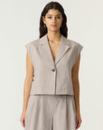 Yasusuma Short Linen Blend Waistcoat
