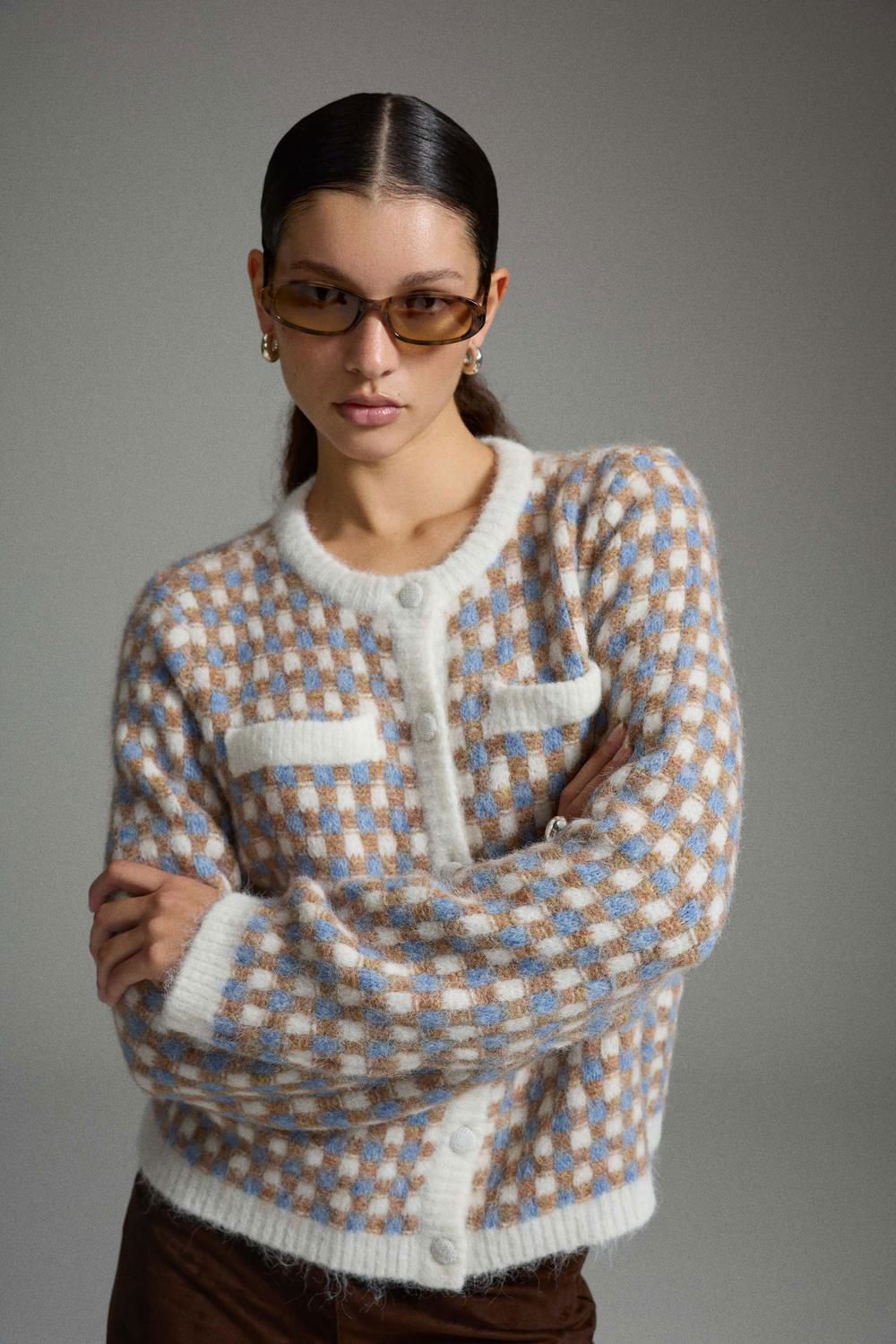 Vialdis O-Neck Knit Cardigan/rn