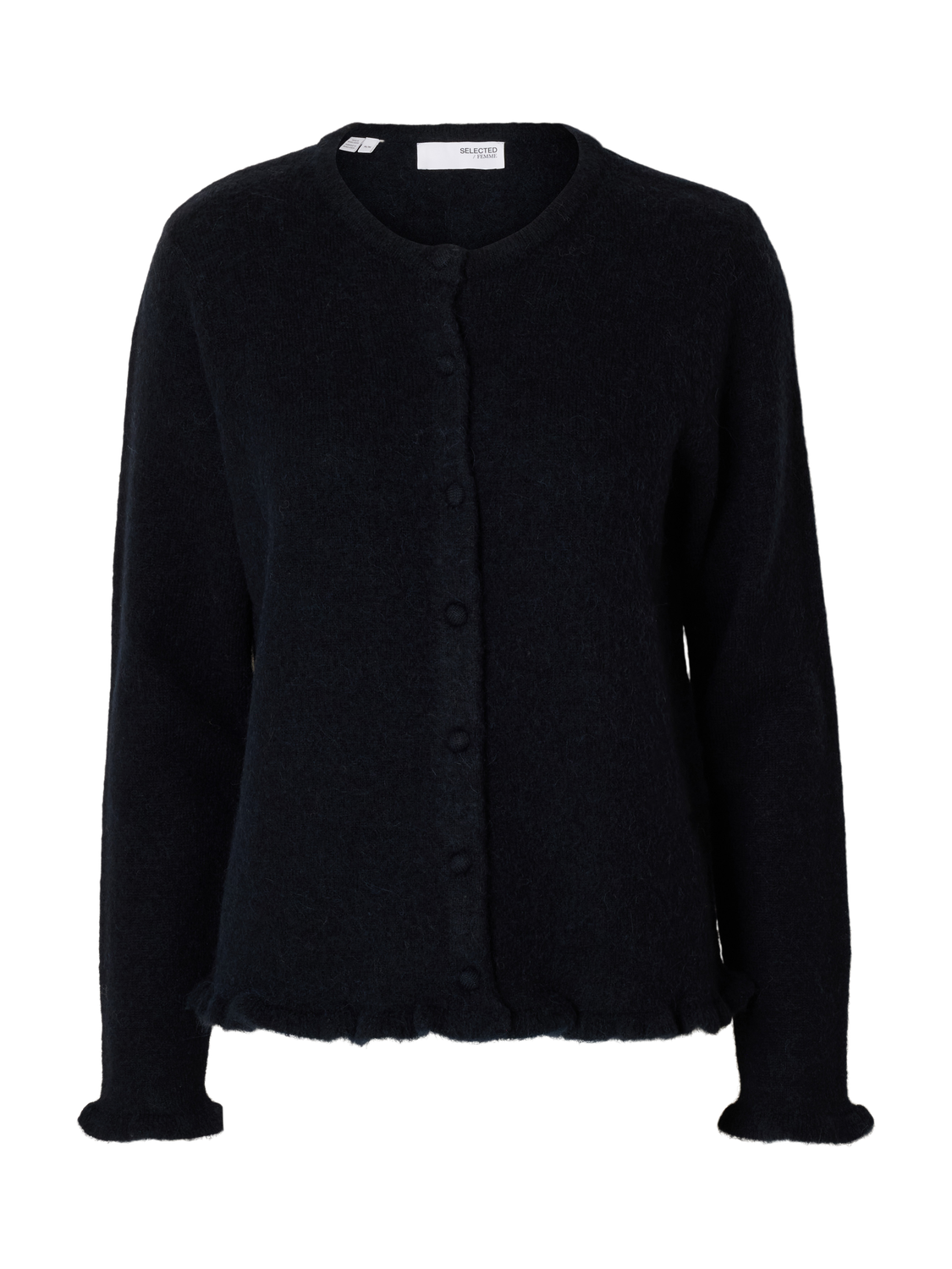 Slflulu Frill Ls Knit Cardigan